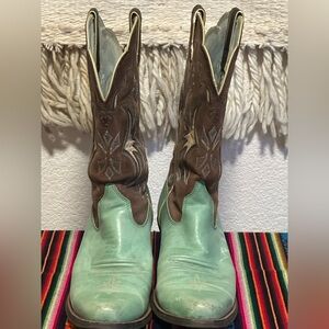 Ariat Women’s Western Cowboy Boots – Turquoise & Brown – Size 10 Women/8.5 Men